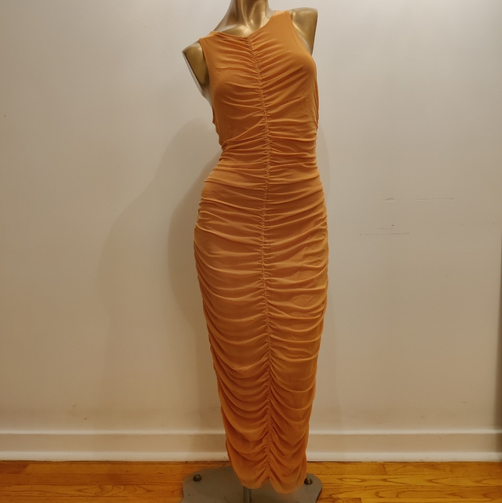 House of Harlow 1960 • Ruched • Nudish pink• Dress • Sz M •